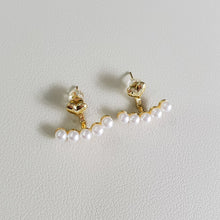 Load image into Gallery viewer, Pearls Jacket Earrings
