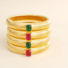 Load image into Gallery viewer, Baguette Cz Flex Bracelet ( Gold )