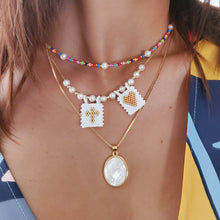 Load image into Gallery viewer, Sacred Heart Mother of Pearl Necklace