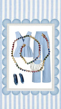 Load image into Gallery viewer, Amour Prism Tennis Necklace styled for a colorful luxury look.