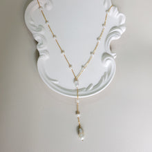 Load image into Gallery viewer, Sidney pearl drop necklace with freshwater pearls and 18k gold filled chain by Sami's Handmade Jewelry
