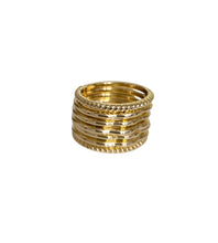 Load image into Gallery viewer, sienna-multi-band-gold-statement-ring