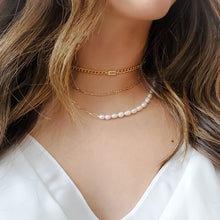 Load image into Gallery viewer, Paperclip/Pearls Necklace