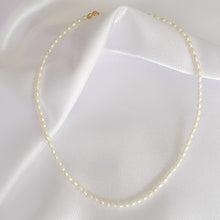 Load image into Gallery viewer, 3 MM Rice Freshwater Pearl Necklace