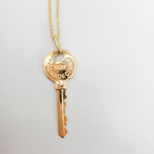 Load image into Gallery viewer, Grateful Key Charm Necklace