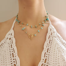 Load image into Gallery viewer, Stones Lariat Toggle Necklace