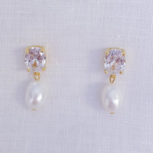 Load image into Gallery viewer, Kate Pearl Drop Stud Earrings