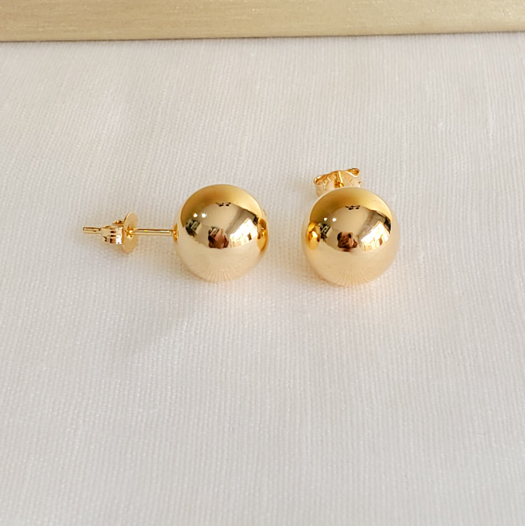 12mm Sphere Ball Stud Earrings