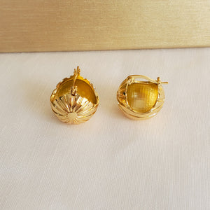 Ball Earring / Small Hollow Hoops