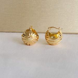 Gold Hollow Hoop Earrings