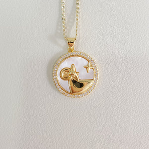Cosmic Nature Zodiac Sign Necklace