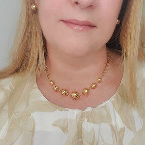 Gold Beads Chain Necklace