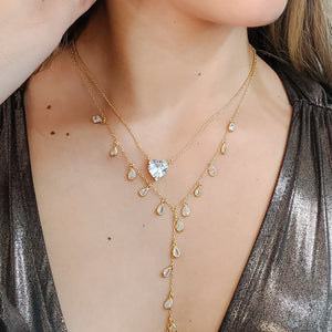 Crystal Heart Shape Necklace
