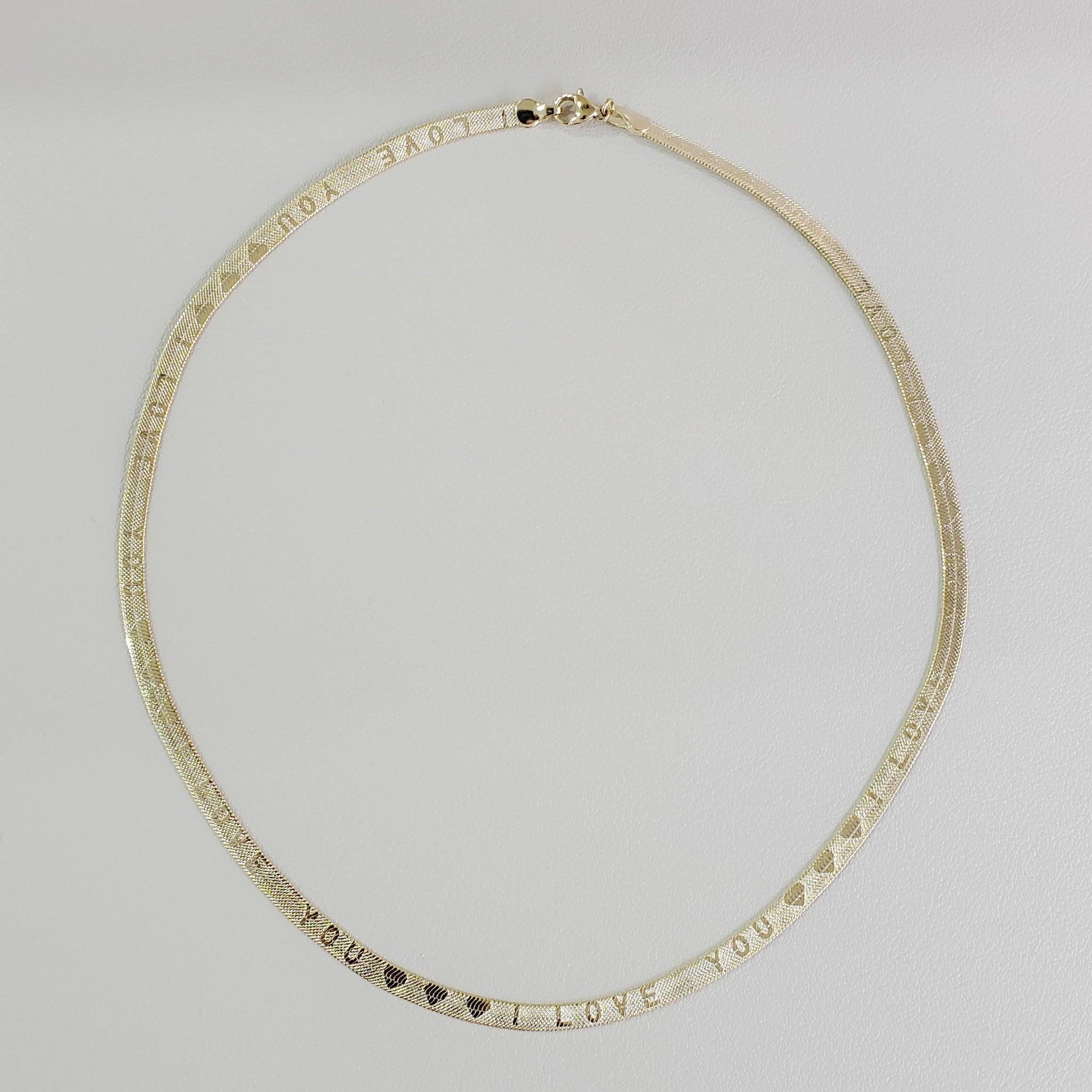 Italian UnoAErre 14K Herringbone Chain Necklace | Everything But The House Italian UnoAErre 14K Herringbone Chain Necklace | Everything But The House