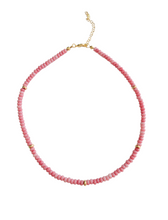 Load image into Gallery viewer, Sugar Bloom pastel agate beaded necklace with gold accents
