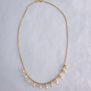 Multi Drop Pearls Necklace