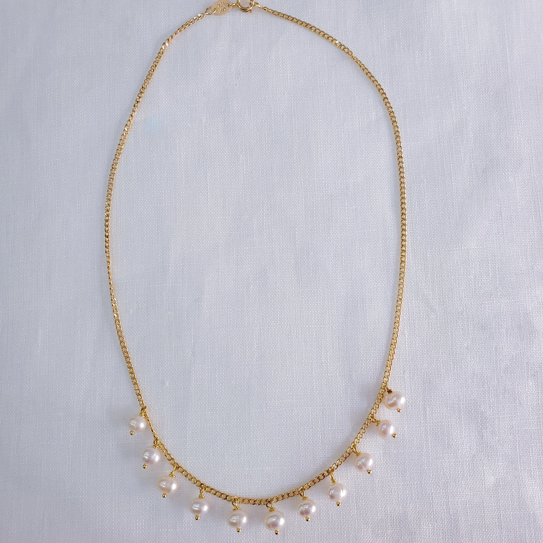 Multi Drop Pearls Necklace