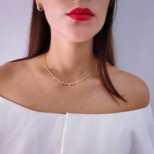 Load image into Gallery viewer, Moon necklace / gold celestial necklace
