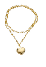 Load image into Gallery viewer, The Dualité Heart Necklace gold heart pendant necklace classic style
