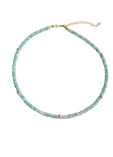 Load image into Gallery viewer, Sugar Bloom pastel agate beaded necklace with gold accents
