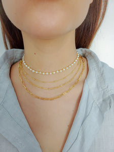 Pearls and Gold Beads Choker