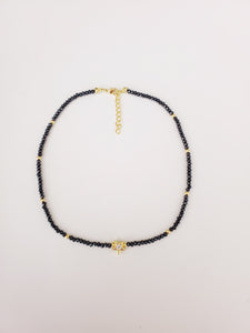 Pave Star and Crystals Beads Choker