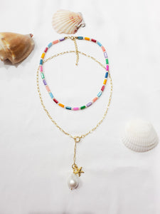 Colorful Mother of Pearl Necklace/Choker