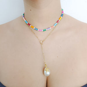 Colorful Mother of Pearl Necklace/Choker
