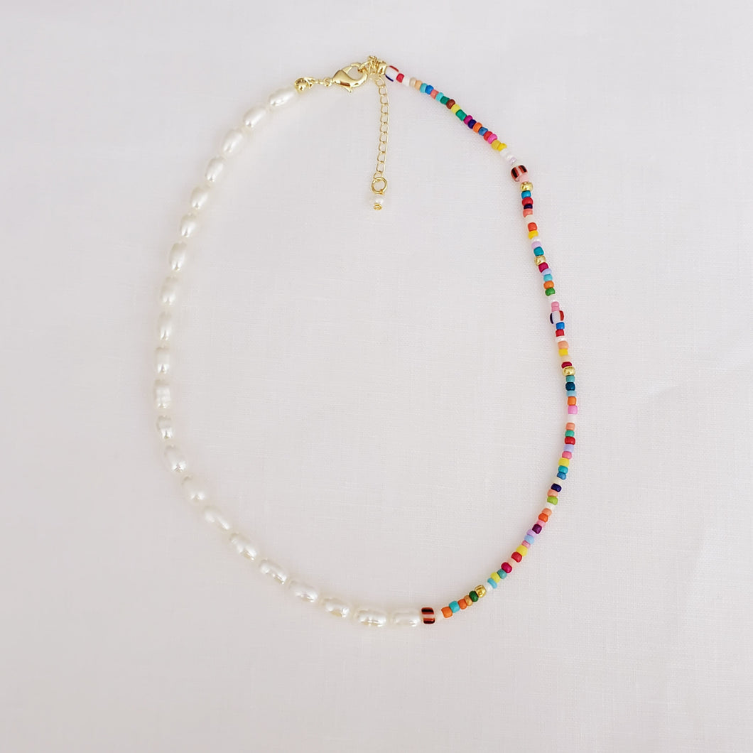Freshwater Pearls and Seed Beads Necklace