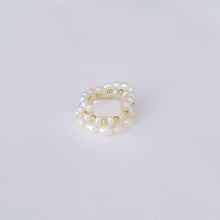 Load image into Gallery viewer, Popcorn Pearls and Gold Beads Ring
