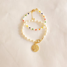 Load image into Gallery viewer, Rainbow Colored Beads and Cultured Pearls Bracelet
