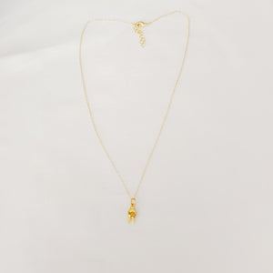 Golden Hand Gesture Charms Necklace