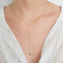 Load image into Gallery viewer, Gold Coin Choker and Lariat Necklace.
