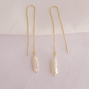 Freshwater Pearls Threader Earrings