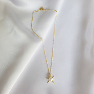 Starfish Pearl Charm Necklace