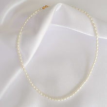 Load image into Gallery viewer, 3 MM Rice Freshwater Pearl Necklace
