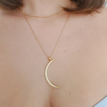 Load image into Gallery viewer, Large Crescent Moon Necklace
