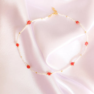 Millefiori Flowers Beaded Necklace