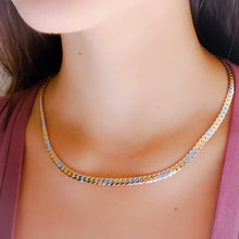 Load image into Gallery viewer, Two Tone Cuban Curb Necklace

