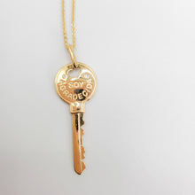 Load image into Gallery viewer, Grateful Key Charm Necklace
