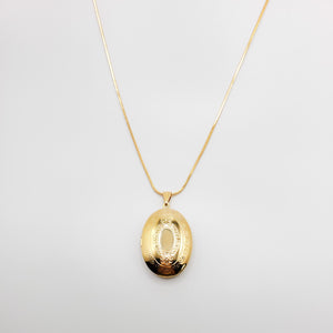 Oval Gold Locket Necklace