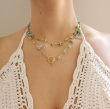 Load image into Gallery viewer, Stones Lariat Toggle Necklace
