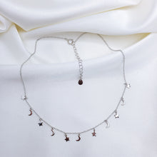 Load image into Gallery viewer, Moons and Stars Necklace/Choker
