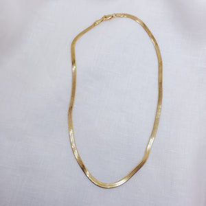 Flat Herringbone Chain Necklace