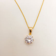 Load image into Gallery viewer, Single Round Cz Necklace
