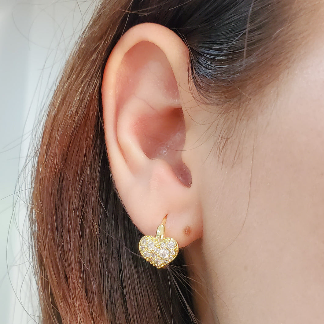 Micro Pave Cz Hoop Earrings
